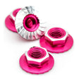 1UP870401 870401 7075 Aluminum Lockdown M4 Wheel Nuts, Pink (4)