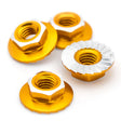 1UP870701 870701 7075 Aluminum Lockdown M4 Wheel Nuts, Gold (4)
