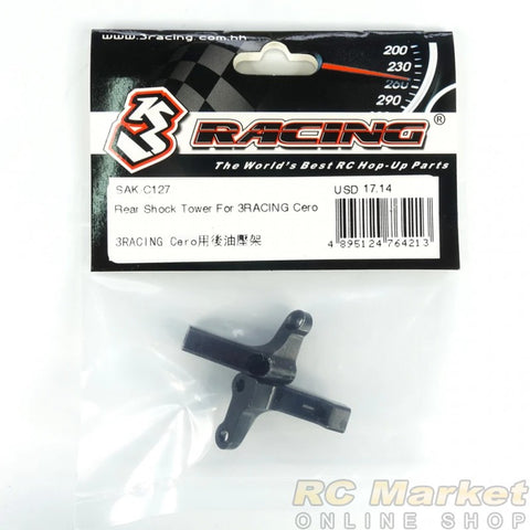 3 Racing SAK-C127 Cero Ultra Rear Shock Tower 2 pcs Black
