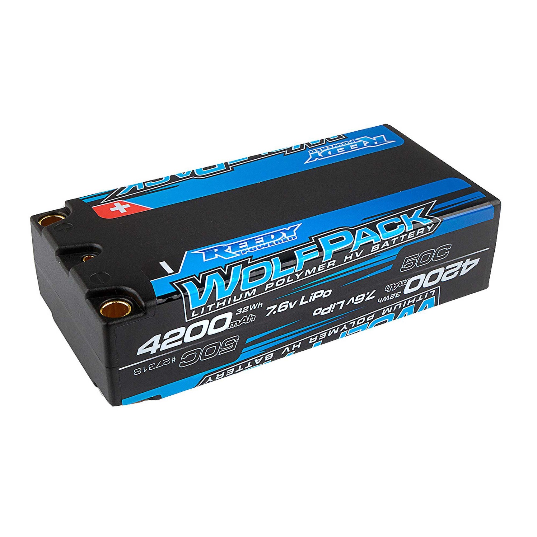 Wolfpack HV 7.6V 2S LiPo Battery, Shorty 4200mAh 50C
