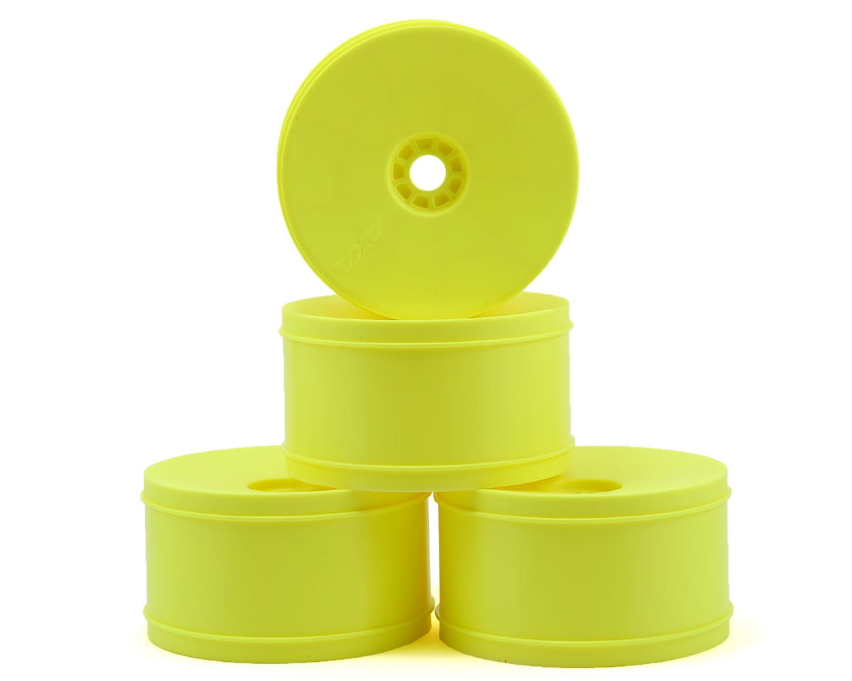 AKA24102Y 24102Y EVO 1/8 Truggy Standard Offset Wheels, Yellow (4)