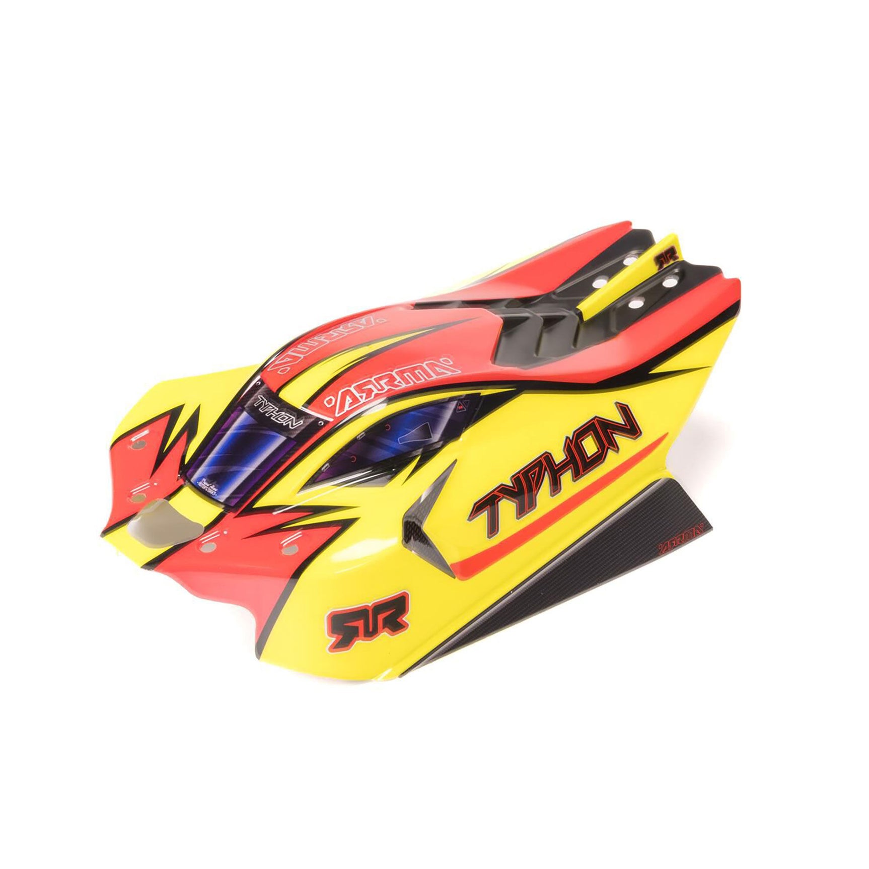 ARA-2250 ARA-2250 Typhon 4X4 Clipless Painted & Decaled Body, Yellow/Red