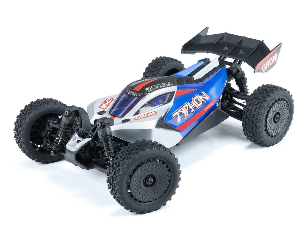 ARA2106T1 ARA2106T1 Typhon GROM 1/18 4X4 Buggy RTR, Blue/Silver