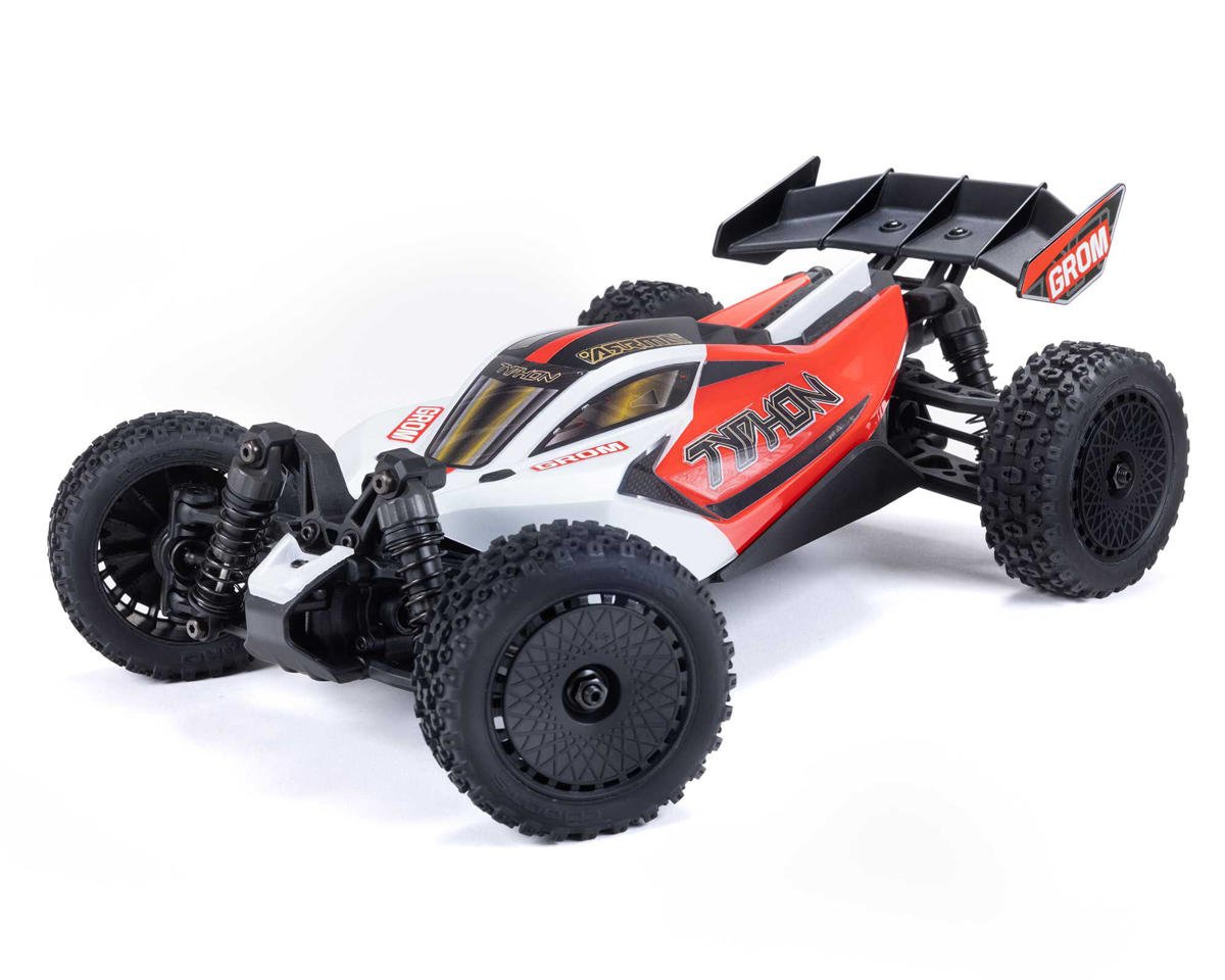 ARA2106T2 ARA2106T2 Typhon GROM 1/18 4X4 Buggy RTR, Red/White