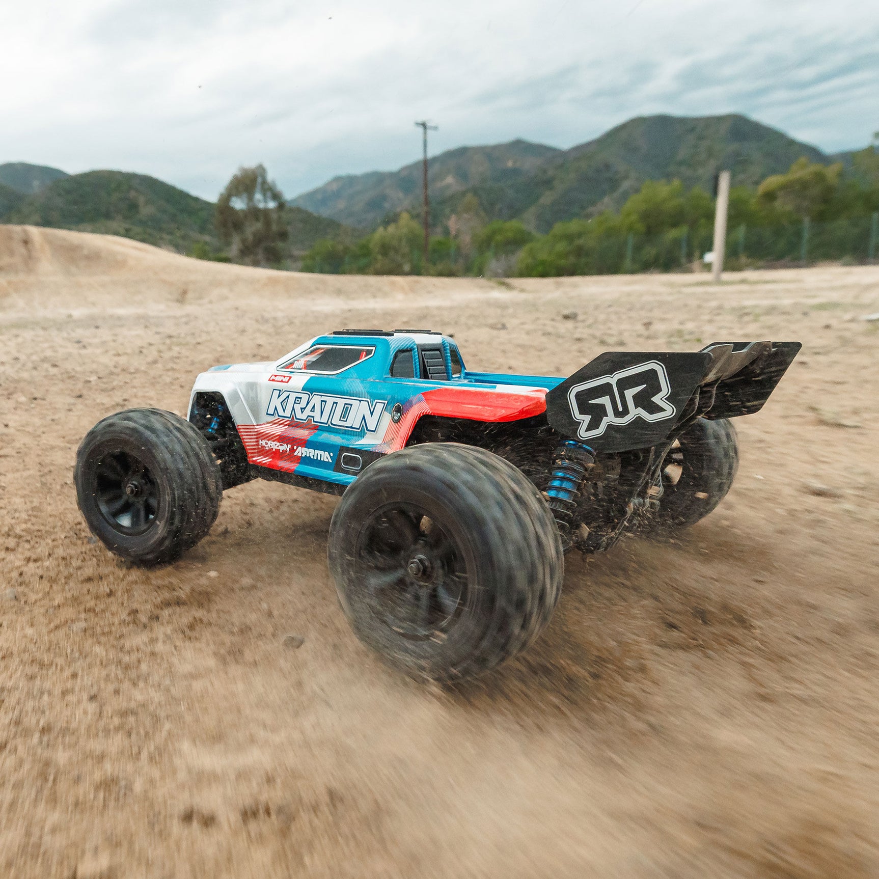 Mini Kraton 3S DSC 4X4 1/16 Speed Truck RTR Combo, Red/Blue