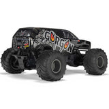 GORGON 1/10 2WD Monster Truck RTR Combo, Gun Metal