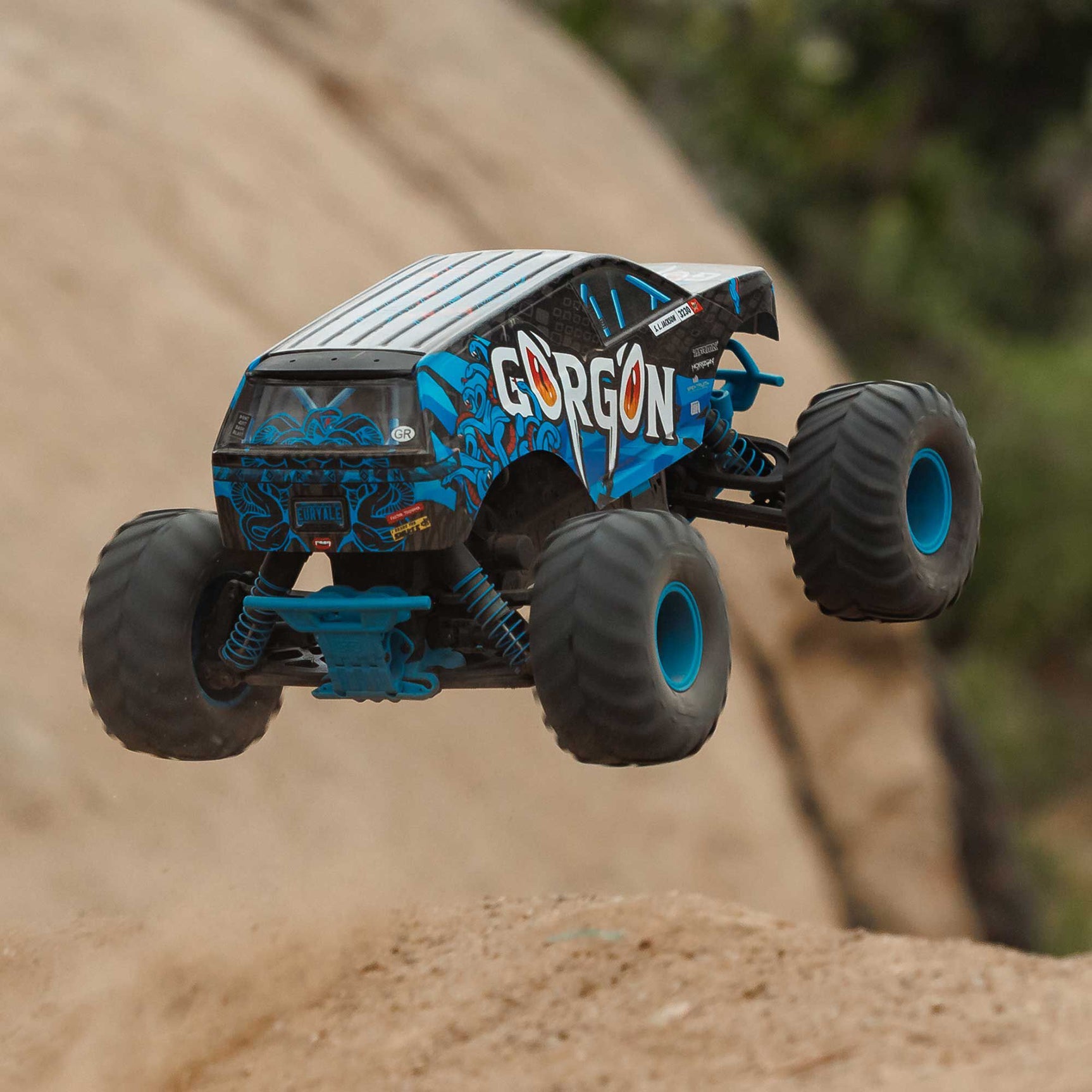 GORGON 1/10 2WD Monster Truck RTR Combo, Blue