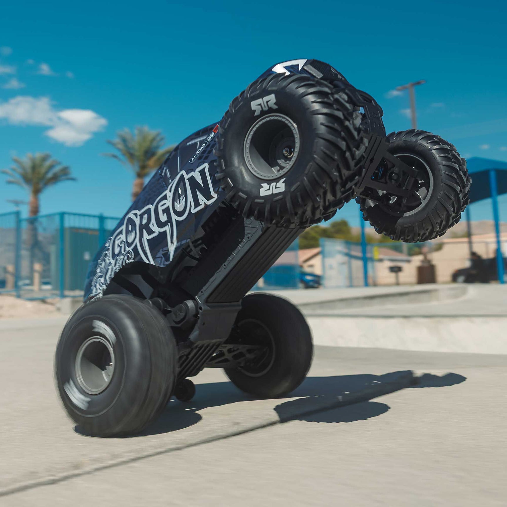 GORGON 223S Brushless 1/10 2WD Monster Truck RTR, Blue/Black