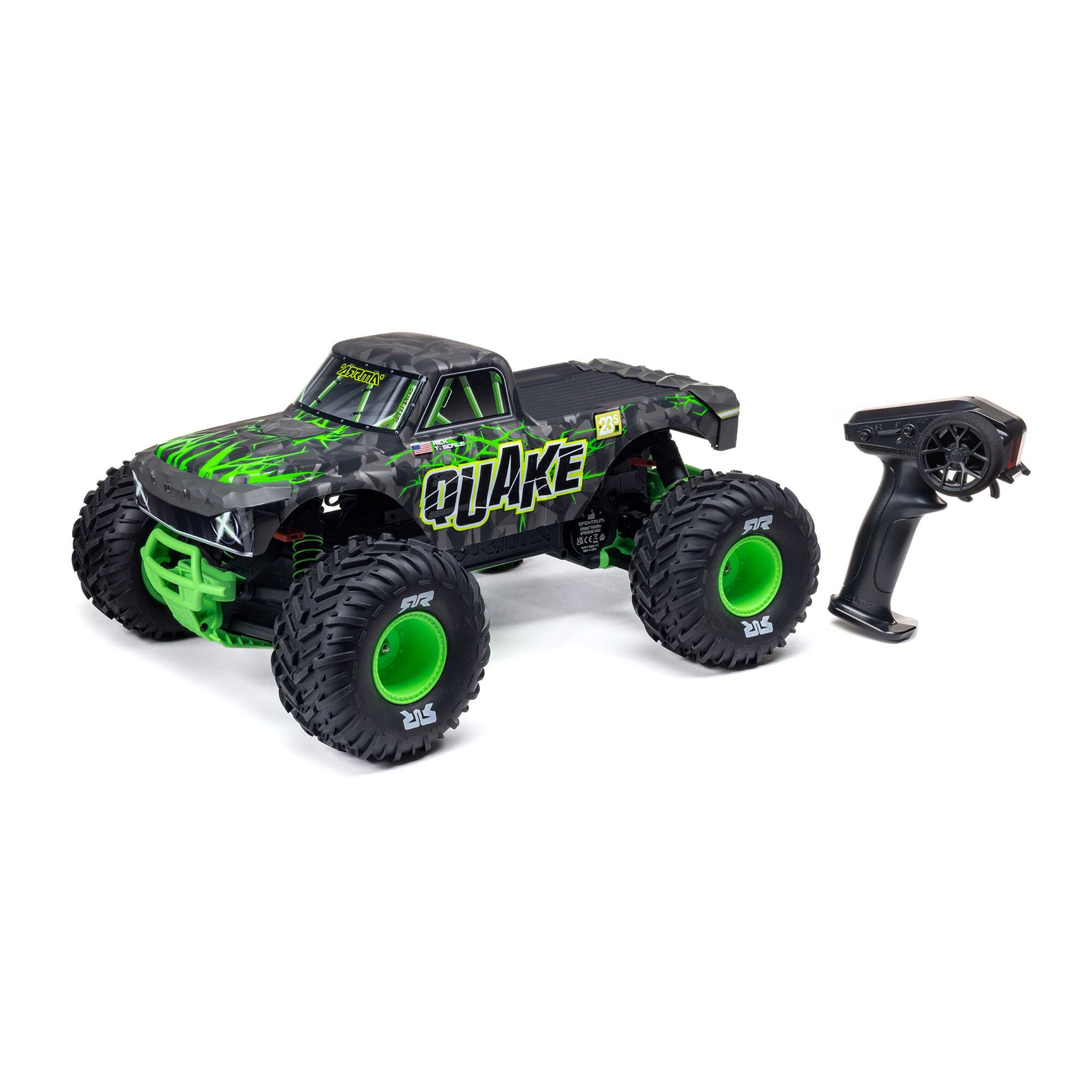 Quake 223S 1/10 2WD Monster Truck RTR, Green
