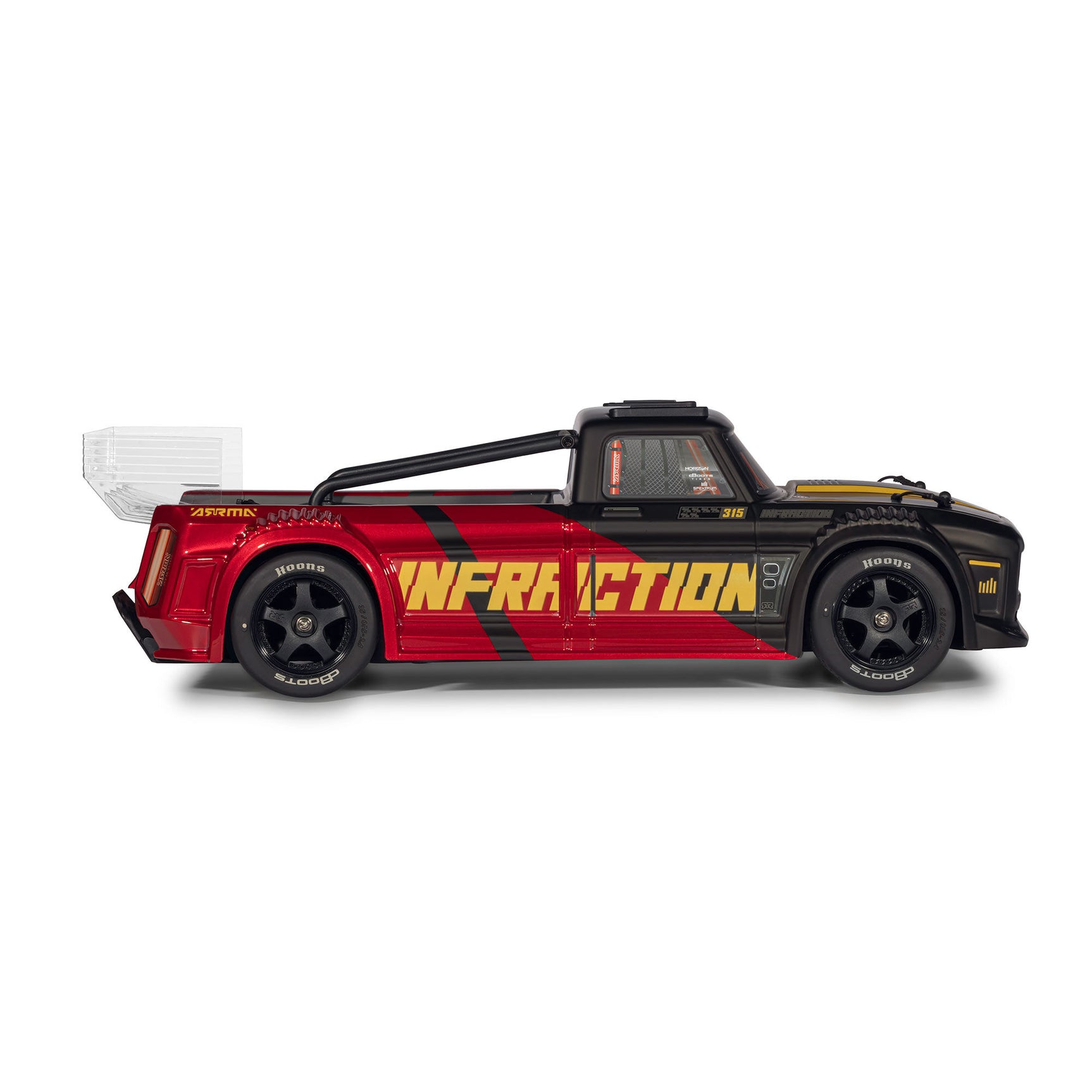 Infraction 223S DSC 1/8 4X4 Street Bash Truck RTR, Black/Red
