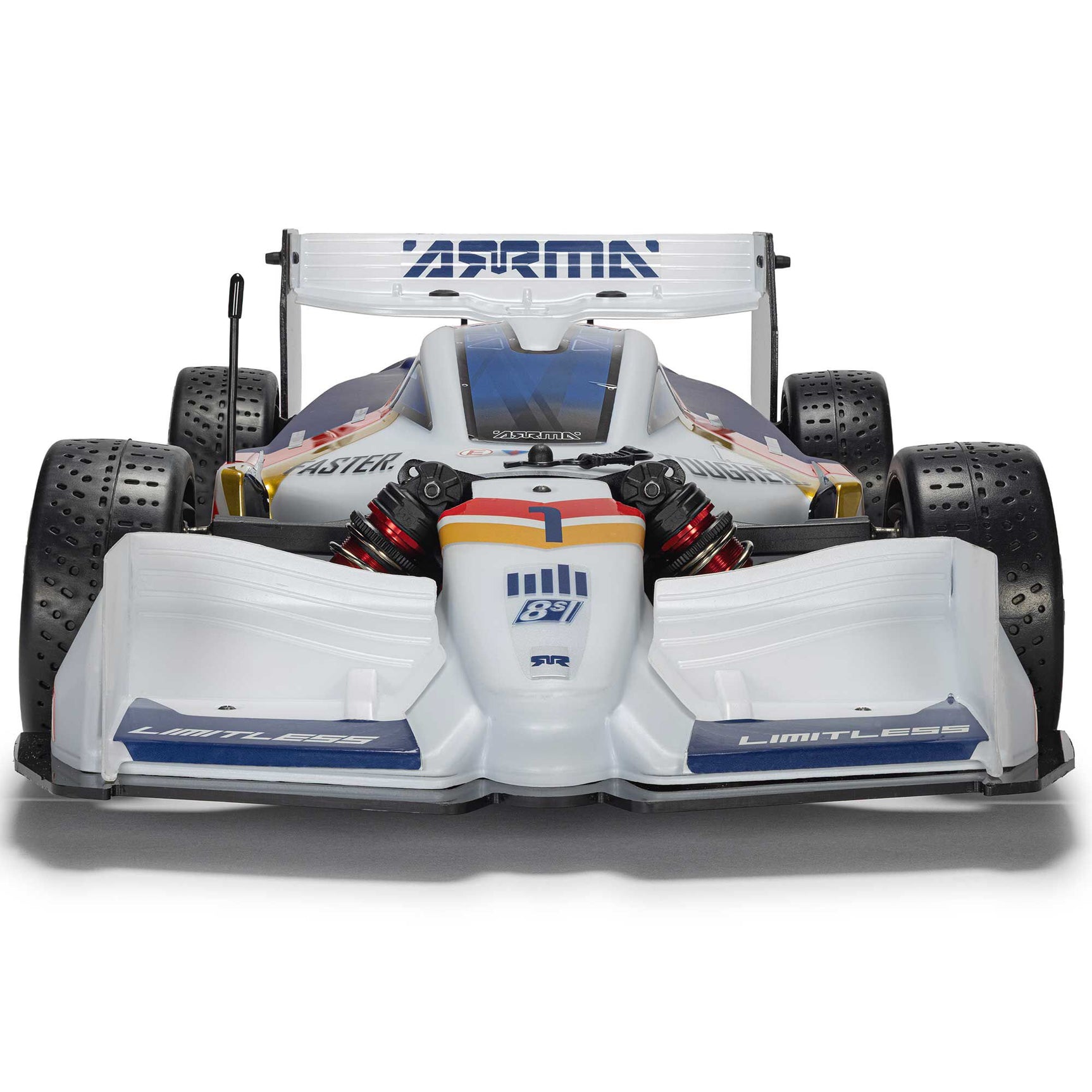 Limitless 1/7 4WD 8S Speed Machine RTR, White/Blue