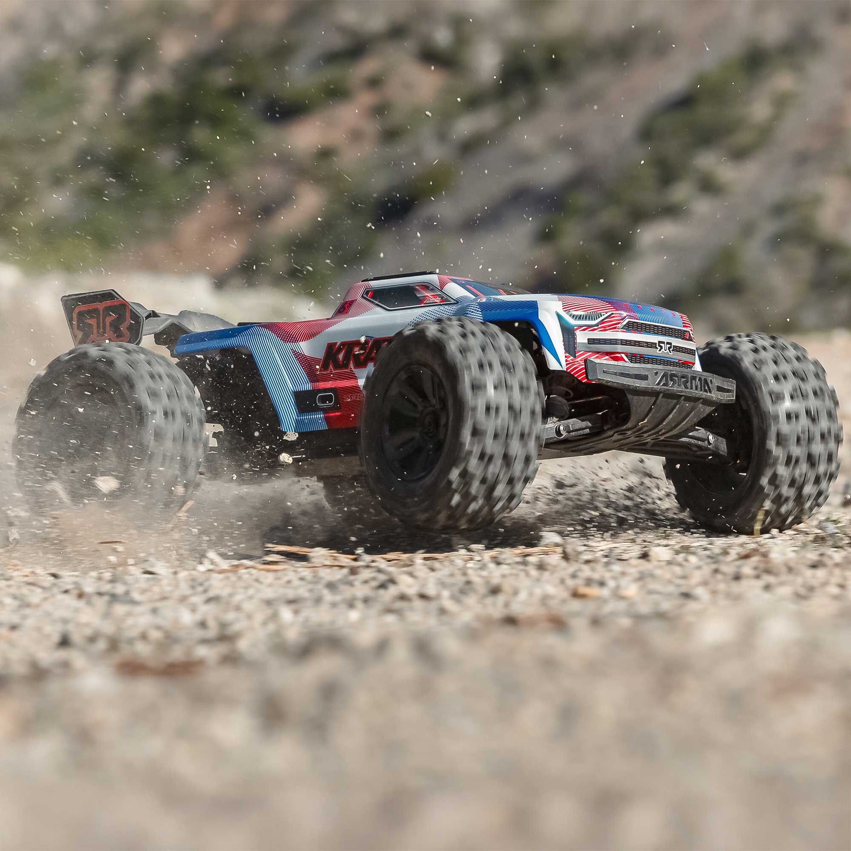Kraton 4X4 6S BLX Brushless V6 Speed Truck RTR, Blue/Red