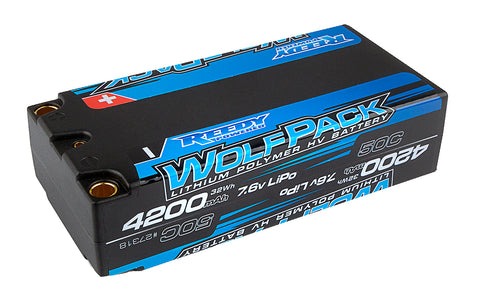 Team Associated 27318 Wolfpack HV 7.6V 2S LiPo Battery, Shorty 4200mAh 50C