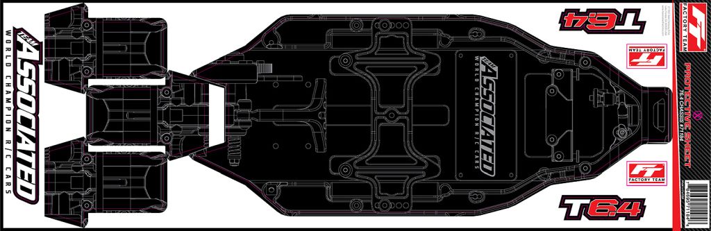 ASC71184 71184 RC10 T6.4 Factory Team Chassis Protective Sheet