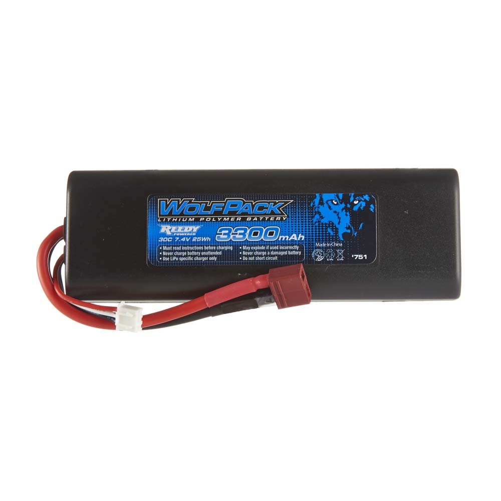 blue lipo 7.4 3300 milliamp 20 c 7.4V/2S 1800mAh 20C Battery JST Plug Burst 40C Lipolymer Power : Toys & Games Wire gauge determined by plug choice ASSOCIATED 751 Wolfpack LiPo 2S