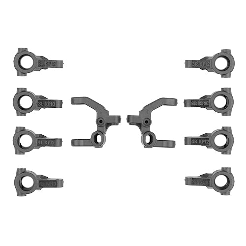 ASC92577 92577 RC10 B7.1 FT Caster & Steering Block Set, Carbon