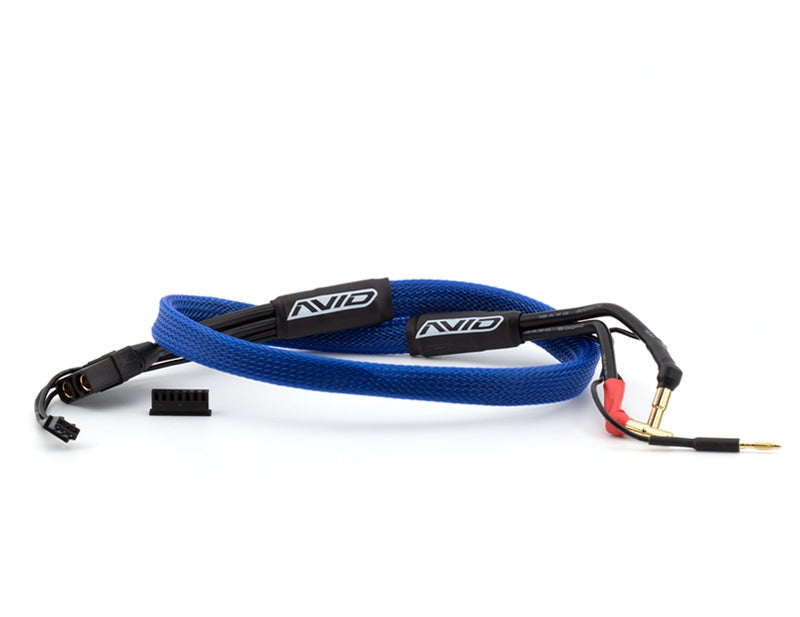 AVDAV1419-BLU AV1419-BLU 2S Balance Charge Lead XT90 Charger to4/5mm Bullet, Blue