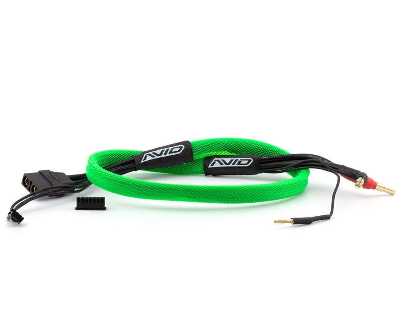 AVDAV1419-GRN AV1419-GRN 2S Balance Charge Lead XT90 Charger to4/5mm Bullet, Green