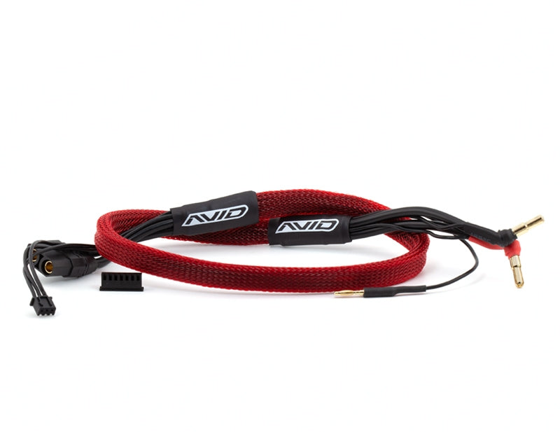 AVDAV1419-RED AV1419-RED 2S Balance Charge Lead XT90 Charger to4/5mm Bullet, Red