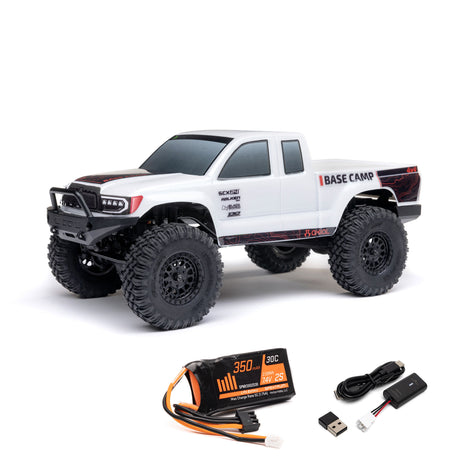 AXI-1219T1 AXI-1219T1 SCX24 Base Camp 1/24 4X4 Crawler RTR Combo, White