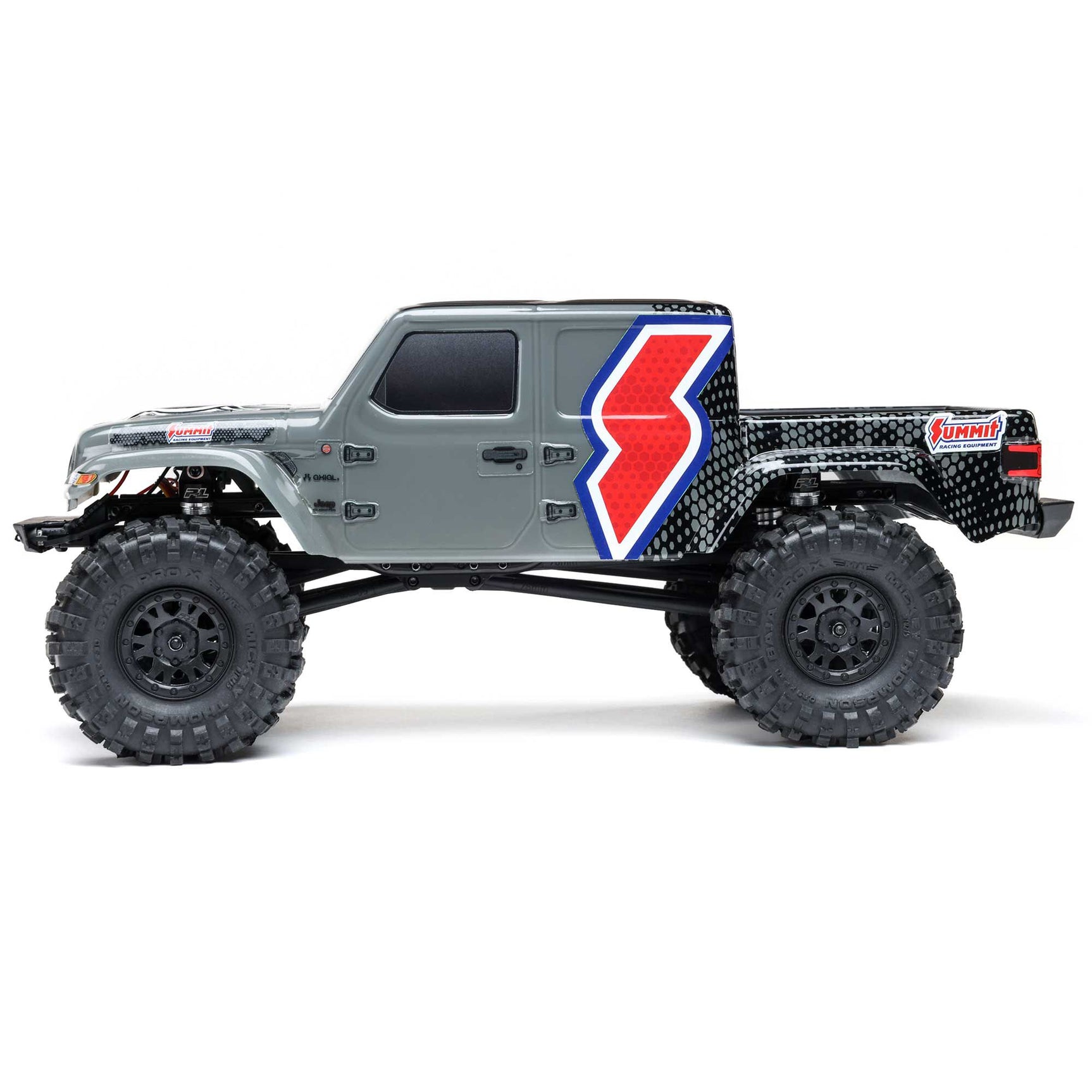 SCX24 Summit Racing Jeep Gladiator 1/24 4X4 Crawler RTR Combo, Gray