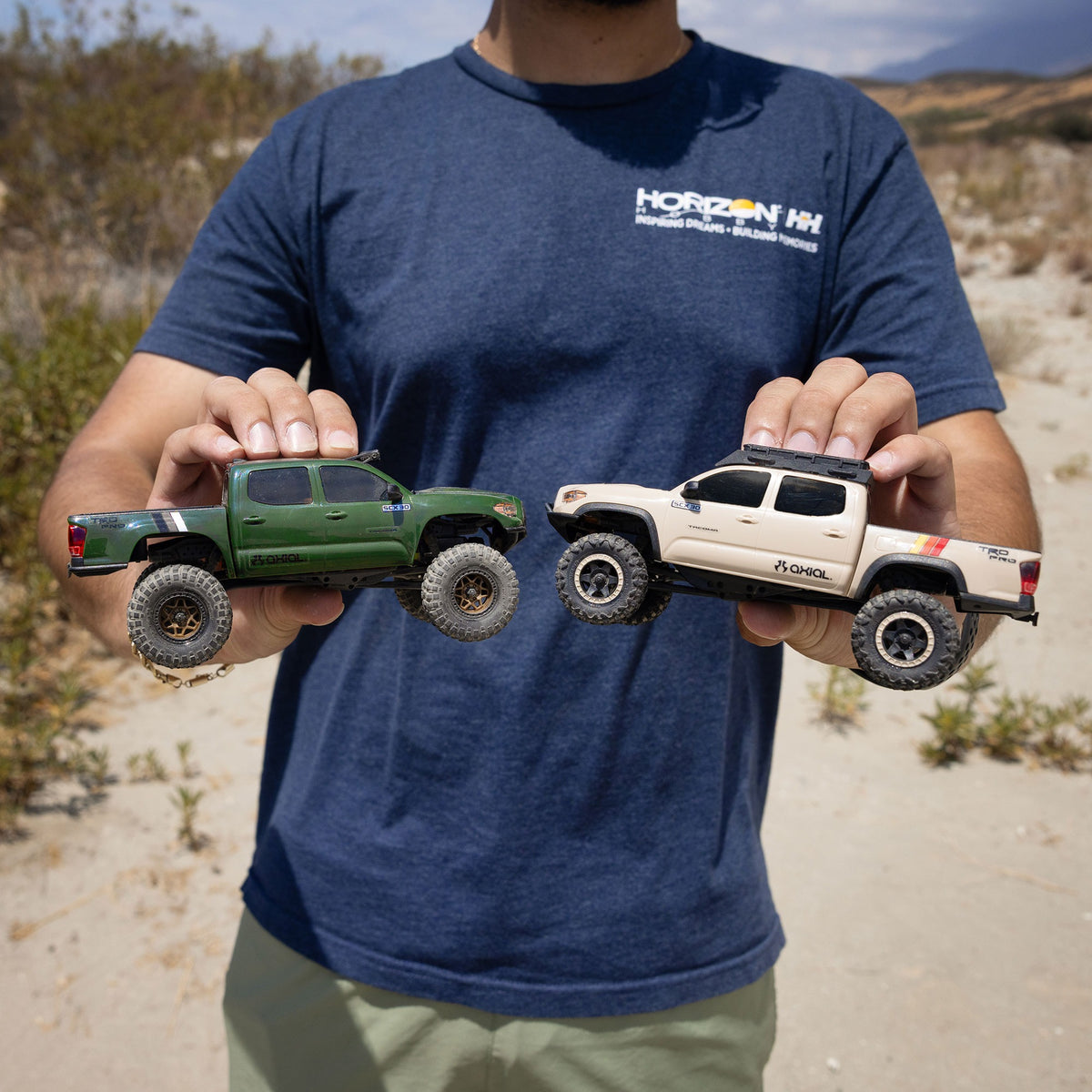 SCX30 Toyota Tacoma TRD Pro 4X4 Brushed 1/30 Rock Crawler RTR Combo, Green