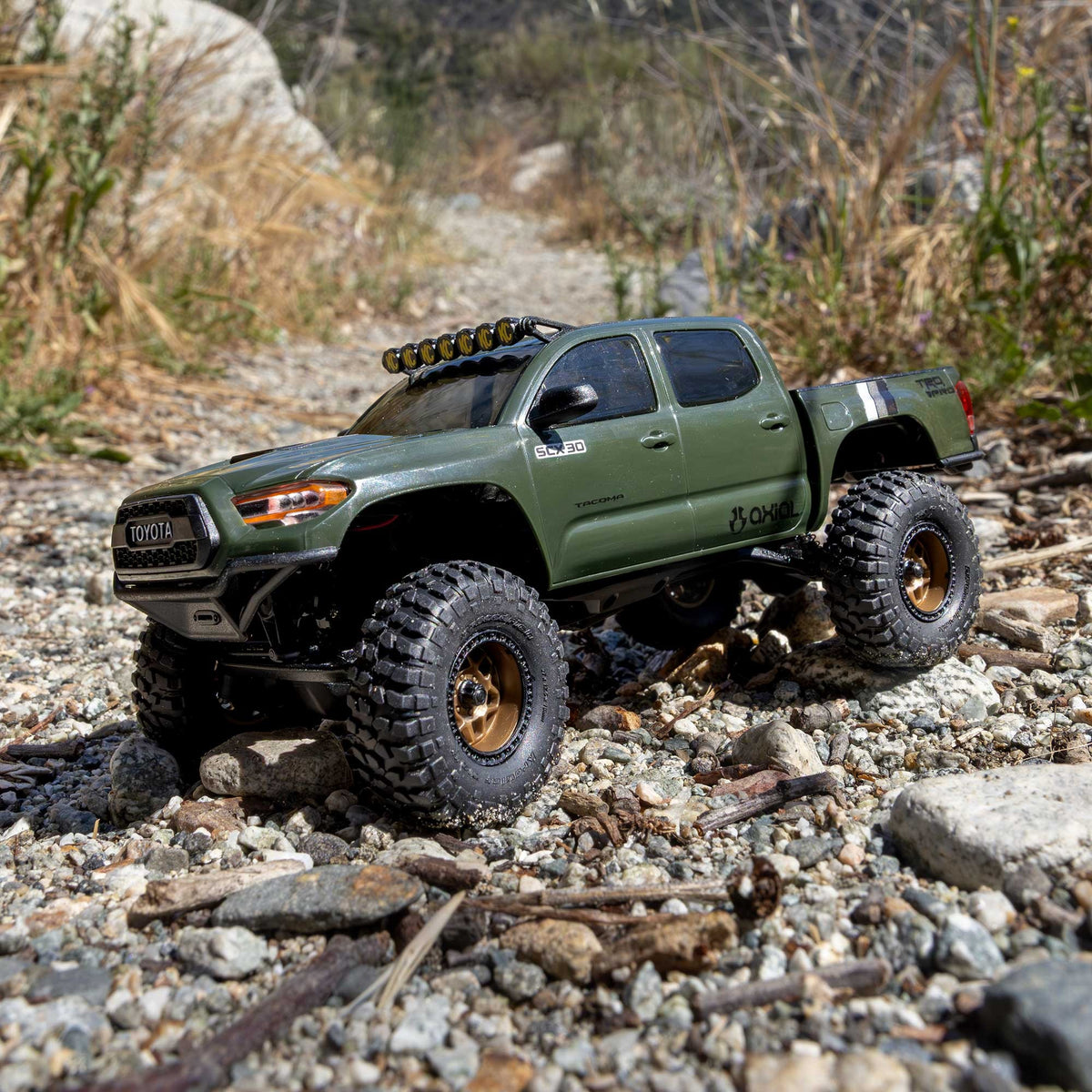 SCX30 Toyota Tacoma TRD Pro 4X4 Brushed 1/30 Rock Crawler RTR Combo, Green