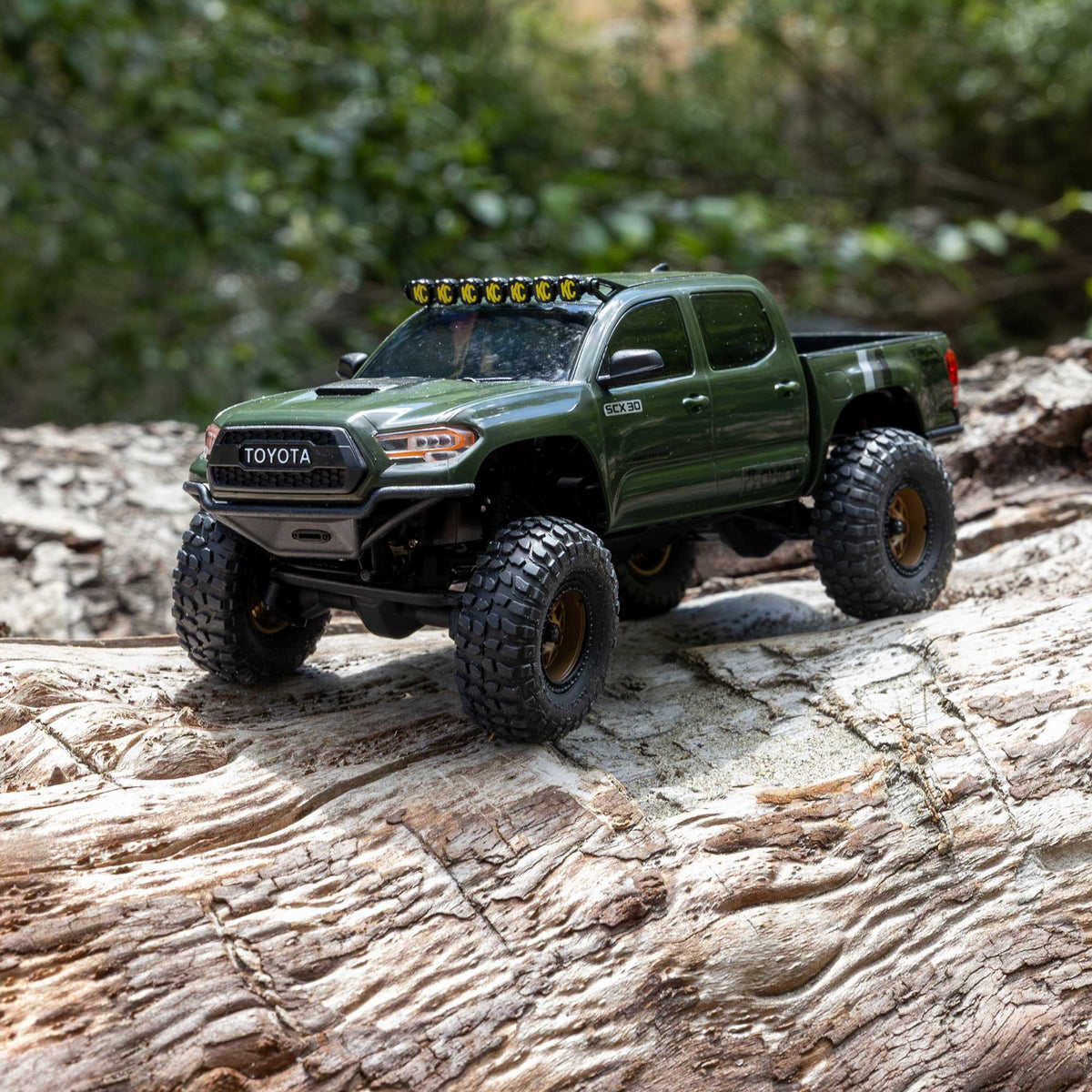 SCX30 Toyota Tacoma TRD Pro 4X4 Brushed 1/30 Rock Crawler RTR Combo, Green