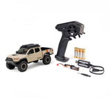 AXI-3289T2 AXI-3289T2 SCX30 Toyota Tacoma TRD Pro 4X4 Brushed 1/30 Rock Crawler RTR Combo, Brown