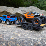 SCX24 1/24 Scale Flat Bed Vehicle Trailer w/ Lights