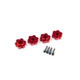 Aluminum Hex Wheel Hubs, Red