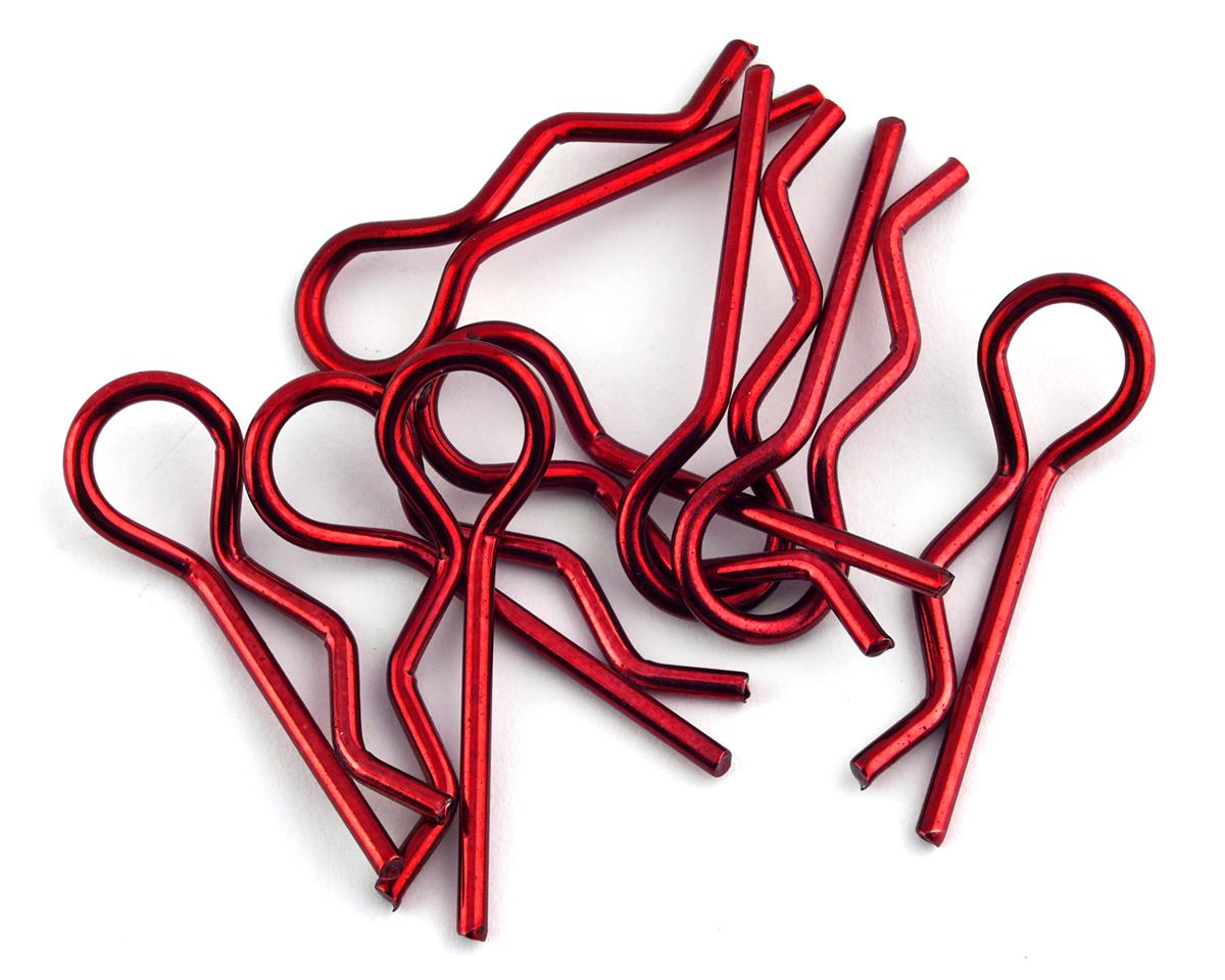 BDYBC-88R BC-88R Body Clips, 1/8 Scale (8), Red