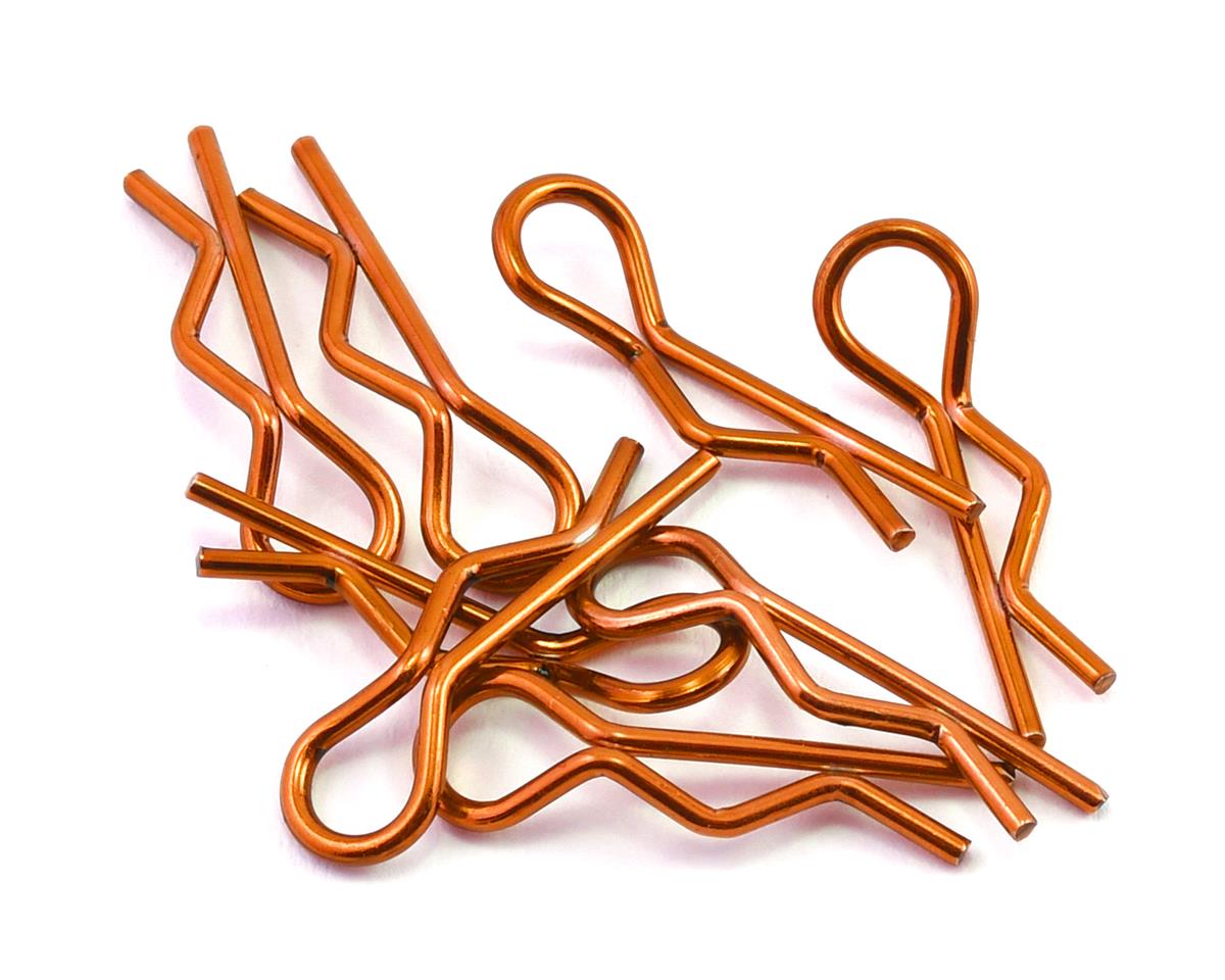 BDYBC-8O BC-8O Body Clips, 1/10 scale (8), Orange