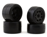 BSRRR1000 RR1000 1/10 Pan Car Race Radial Belted Pre-Mounted Carpet Tires (4)