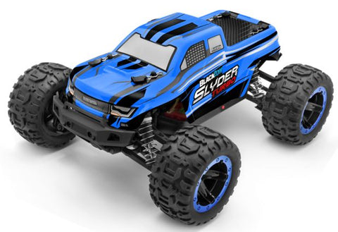Blackzon 540201 Slyder MT Turbo 1/16 4WD Brushless Monster Truck, Blue