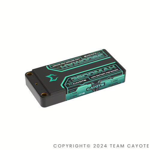 CAYCA392S145 CA392S145 Team Cayote 7.6V 2S LIHV LiPo Battery, 3900mAh 145C Shorty