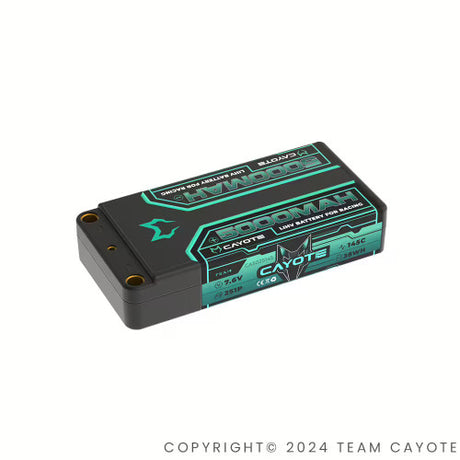 CAYCA502S145 CA502S145 Team Cayote 7.6V 2S LIHV LiPo Battery, 5000mah 145C Shorty