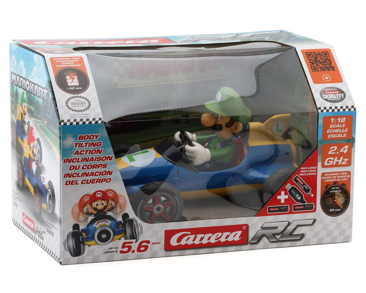 Nintendo Mario Kart 1/18 Scale RC Car RTR, Luigi Mach 8