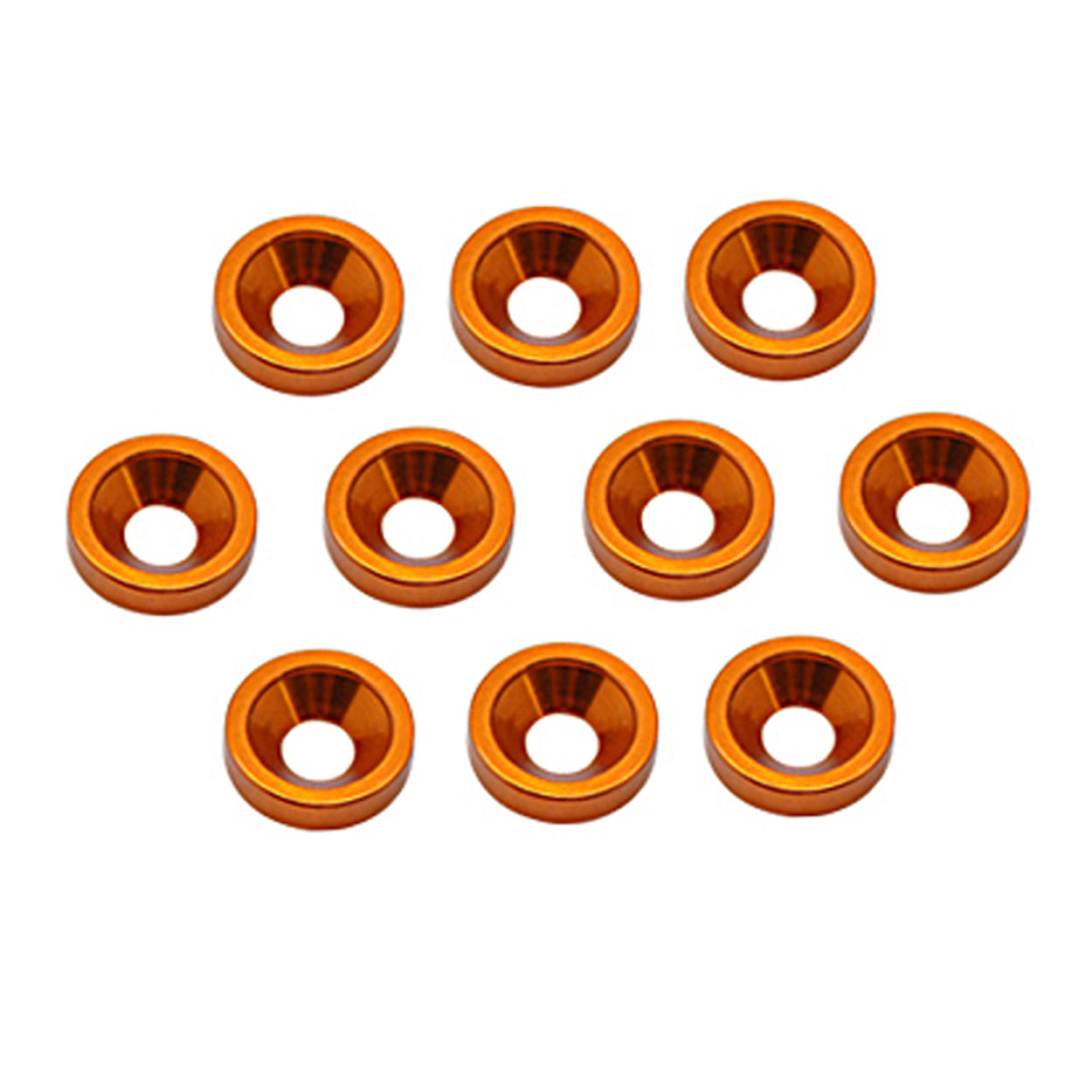 CRCCR301 CR301 Alloy M3 Washers, Countersunk, Orange