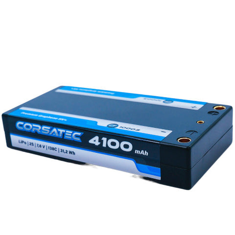 Corsatec CT10003 Graphene HV+ Shorty 7.6v 2S LiPo Battery, 4100mAh 138C
