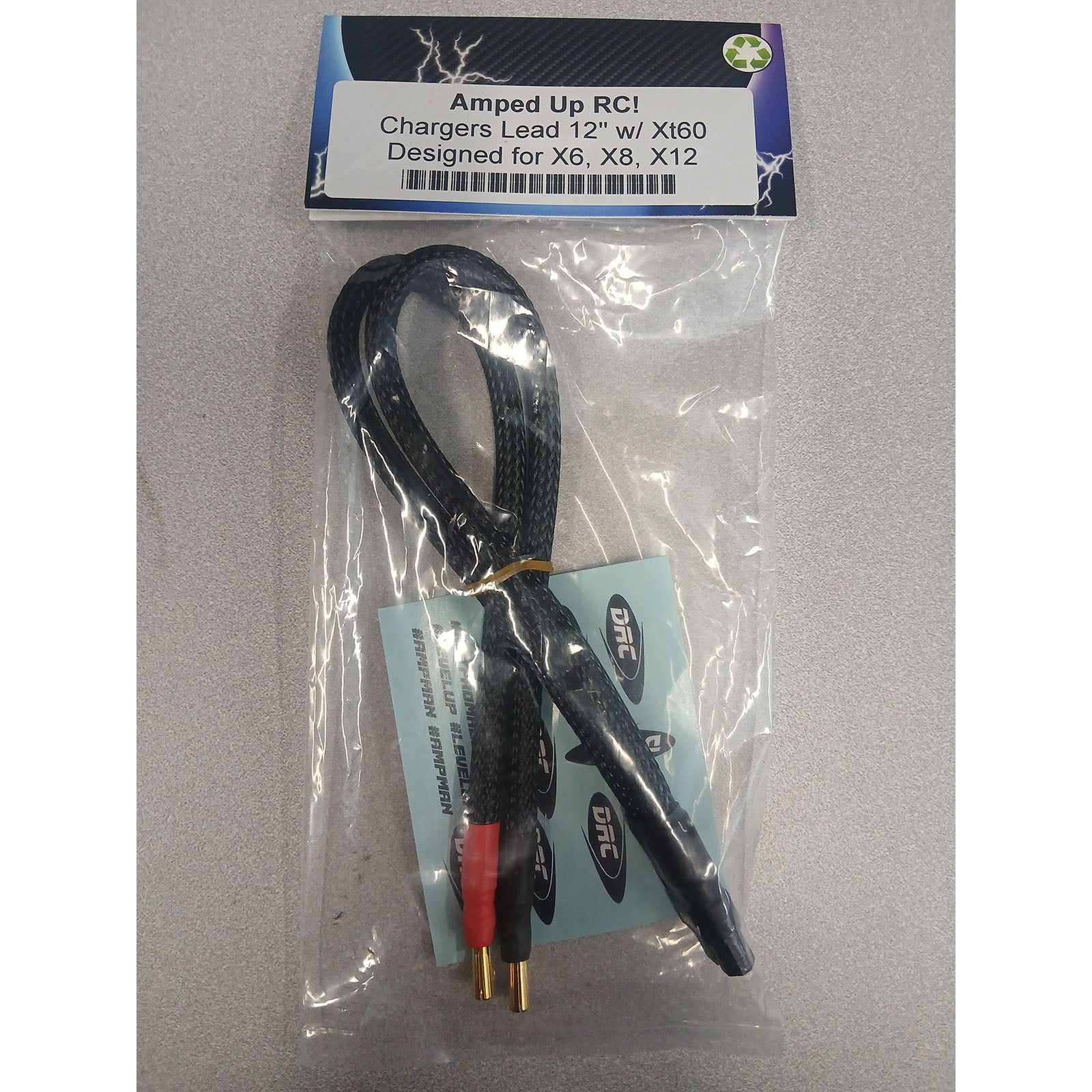 DRCAURC-CL12-XT60 AURC-CL12-XT60 Amped Up RC Charger Lead w/ XT60, 12in