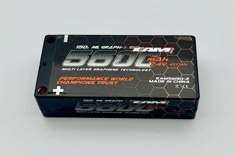 EAM56150-2 56150-2 Multi Layer Graph-X 7.4v 2S Lipo Battery, LCG Shorty, 5600mAh 150C