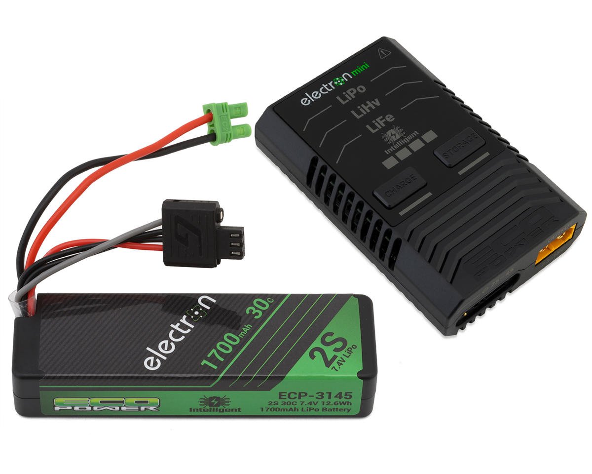 ECP-1020 ECP-1020 Intelligent 2S 1700mAh EC2 LiPo Battery w/ Electron Mini Charger Bundle