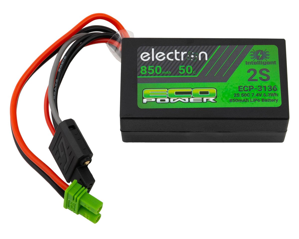 ECP-3136 ECP-3136 Intelligent 7.4V 2S LiPo Battery w/ EC2, 850mAh 50C