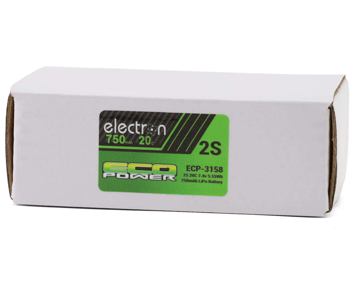 EcoPower Electron 2S LiPo Battery w/ JST Connector, 750mAh 20C, ECP-3158