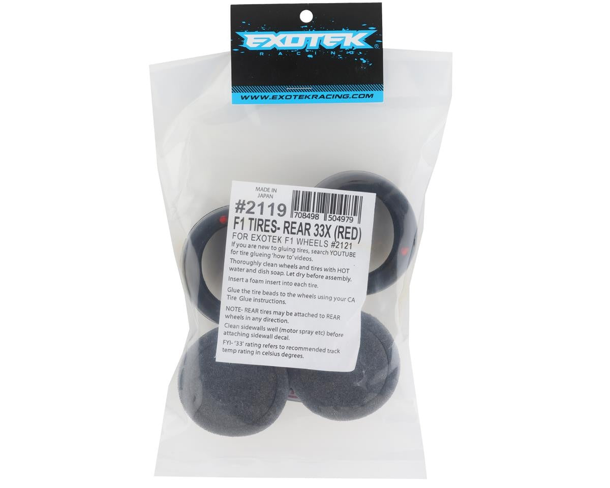 F1 Rear Rubber Tires, Soft (2)