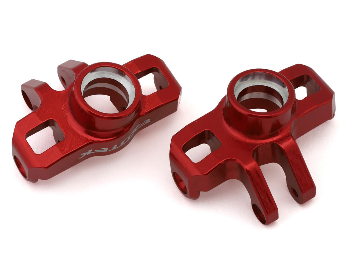 EXO2366 2366 Losi Nascar/Arrma Mojave Grom 7075 Aluminum HD Steering Knuckles, Red (2)