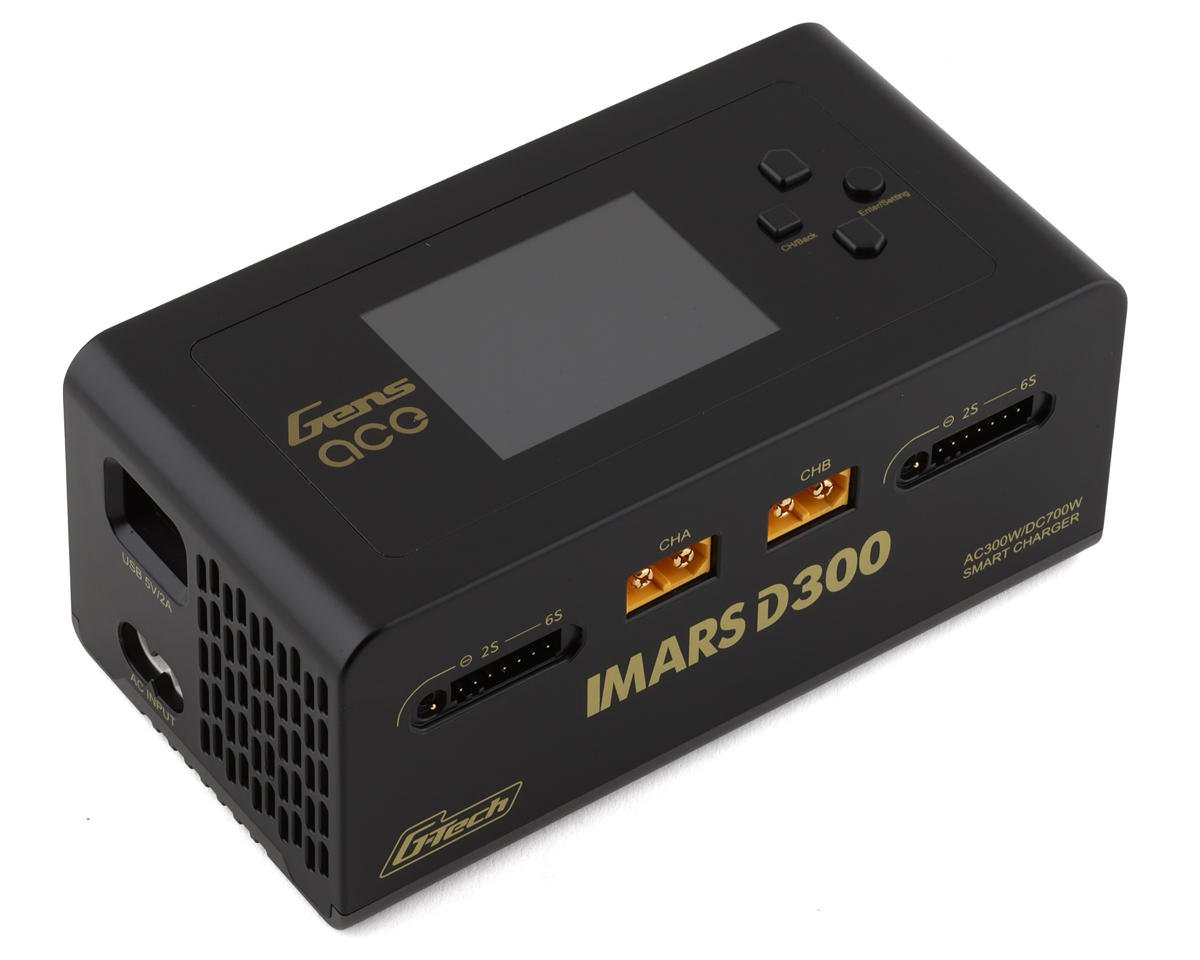 GEA300WD300-UB 300WD300-UB Imars D300 G-Tech Smart Dual AC/DC Battery Charger, 6S/16A/350W x2, Black