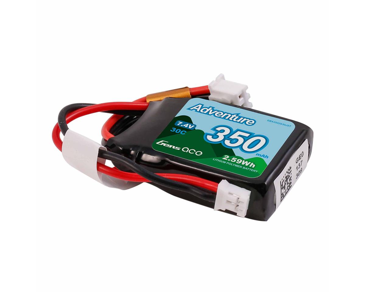 Gens Ace 2S Adventure LiPo Battery w/ JST Connector, 350mAh 30C, 3502S30JST