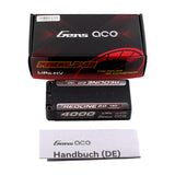 Redline 2.0 Shorty Hardcase LiPo Battery, 5mm Bullet, 7.4V 2S 4000mAh 140C